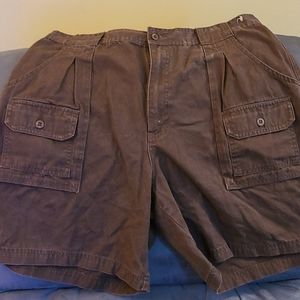 Dark brown 7 pocket hiker shorts